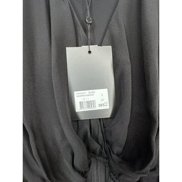 THE KOOPLES Black Women's Belted Modern Kimono Dress Size S Boho Classy Cocktail - Picture 7 of 7